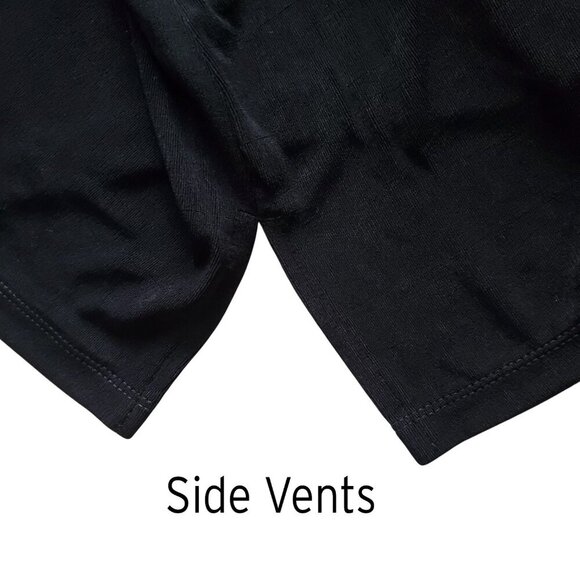 Chico's Travelers Lattice detail neckline Black Slinky Loose Fit Tunic Sz 4 XXL - Picture 9 of 14